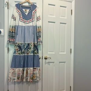 FARM Rio Embroidered Maxi Dress